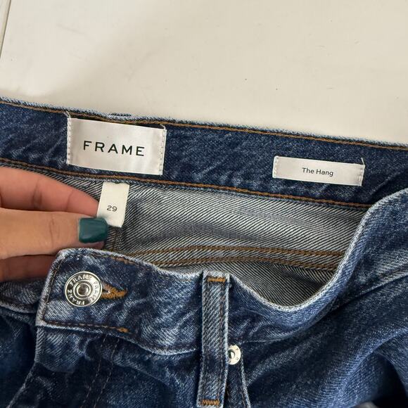 FRAME Denim The Hang High Rise Straight Leg Jeans 27” Blue - 29 - Picture 5 of 8